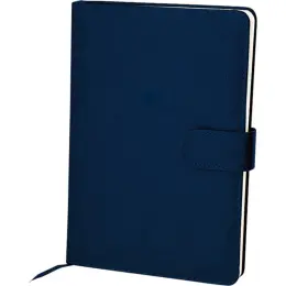A5 Notebook With Magnetic Clip Cover Navy
